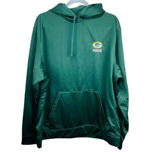 Greenbay Packers Sweatshirt Hoodie XL Mens Green Long Sleeve Front Pocket NFL